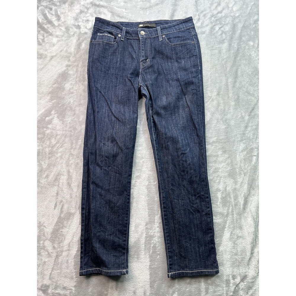 Levis Womens Sz 8M Designer Blue Jeans Mid Rise Skinny Leg Ladies Denim Pants‎
